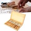 10Pcs High Hardness Wood Handle Carving Knife Chisel Kit Set Woodworking Hand Tool