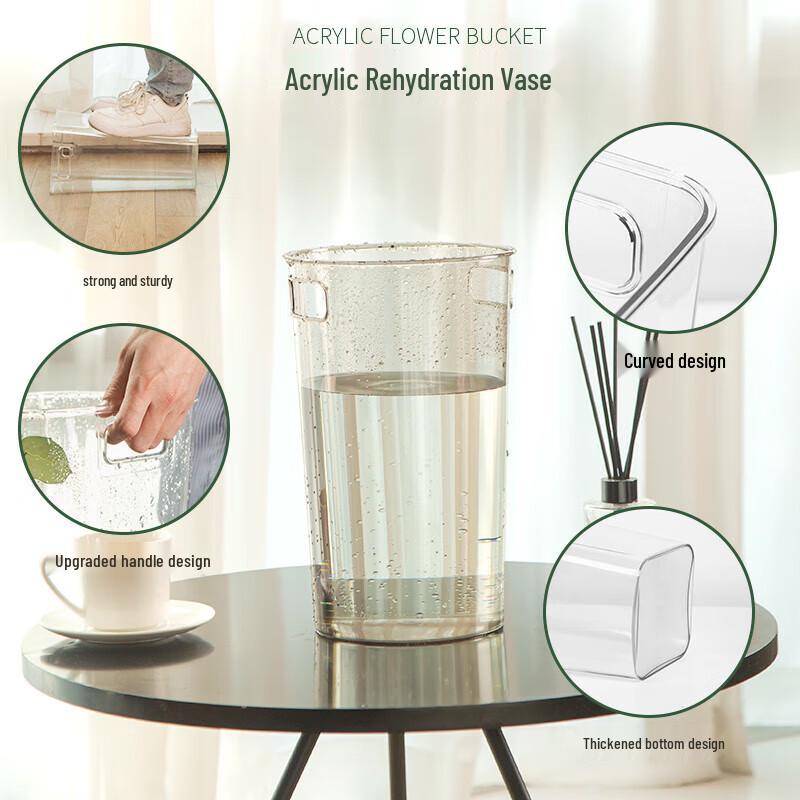 Clear Acrylic Flower Bucket and Vase