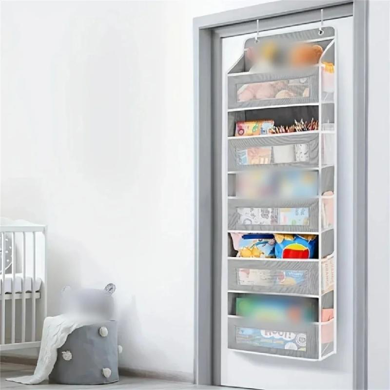 1PC Hanging Storage Bag with Pockets Over The Door Wall Mounted Storage Rack for Household Space Saving Hanging Organizer Home