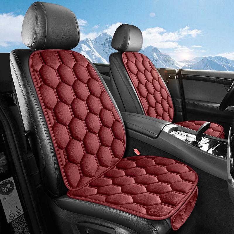 Winter Warmth Thicken Auto Seat Cushion Universal For All Seasons Fleece Anti-Slip Backrest Pad Comfortable And Breathable