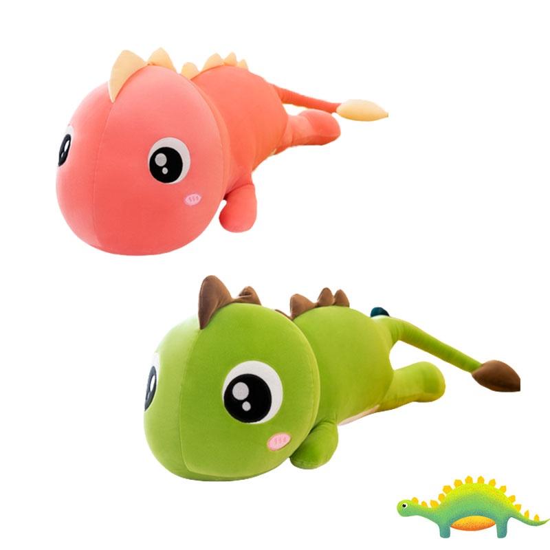 Cute Dinosaur Plush Toy Pillow For Kids Room Decoration Red And Green, 58cm And 75cm