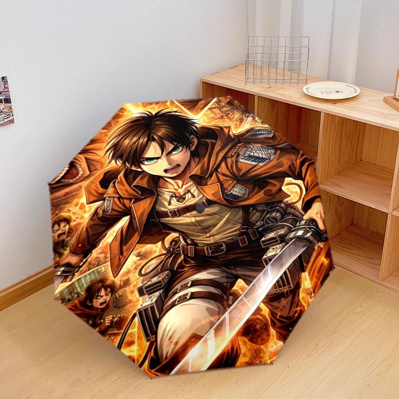 Attack Titan Automatic Umbrella - Suitable Travel Outdoor Portable Umbrella Birthday Gift Daily Essentials