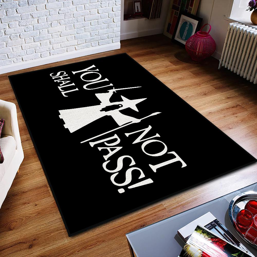 You Shall Not Pass Small Carpet Anti-Slip Kitchen Bedroom Handmade Tufted Rug Carpet Living Room G-GandalfS Entrance Decoration
