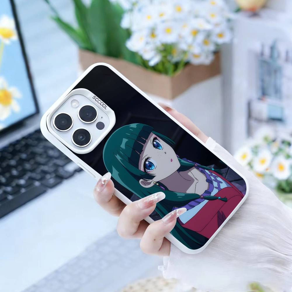 Чехол для телефона с персонажем Маомао из аниме «Дневники аптекаря» для iPhone 16,15,14,13,12,17,Pro,MAX белый Матовый Ударопрочный Чехол iPhone16pro