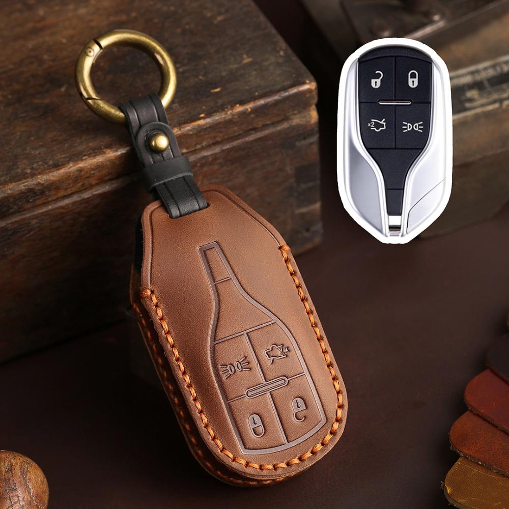 

Applicable Maserati Levante Key Case President Geberit Premium Levante/Ghibli Leather Case коричневый