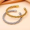 Stainless Steel Twisted Cuff Bangle Tarnish Resistant Suitable For Daily Wear Party Gift For Women Men