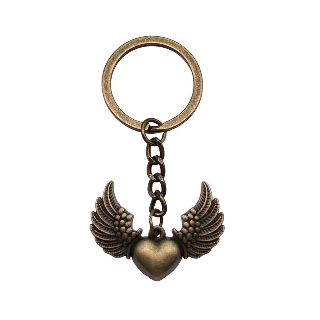 Angel Keychain Wings Charm For Students Protection Key Ring 28mm