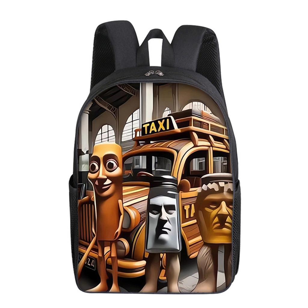 Cartoon Printing Casual Shoulder Bag Junior High School Students Large Capacity Backpacks