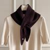 Knitted Scarf Women  Wool Winter Warm Scarves Bright Solid Color Design Thickened Shawl Soft Triangle Pure Wool Neck