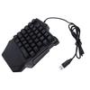 One Handed Gaming Keyboard RGB Backlight 35 Keys Ergonomic USB Portable Wired Gaming Keypad with Wrist Rest