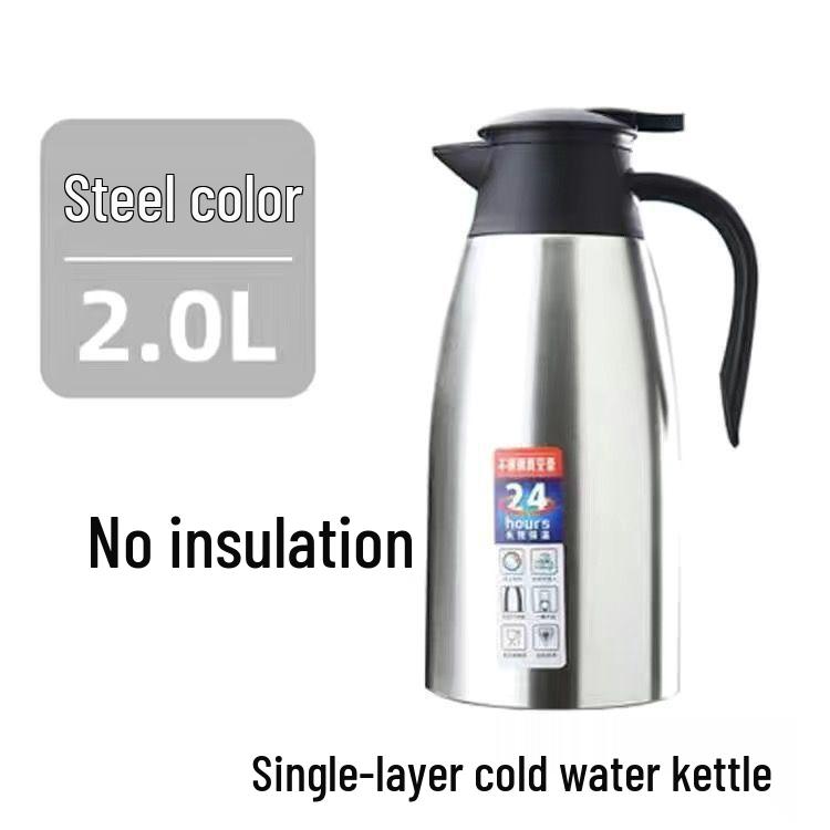 

Genuine 316 Stainless Steel Insulated Vacuum Flask - Large Capacity Thermos for Home or Restaurant Use Antibacterial, Insulated 26 Hours, 2.3L