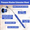 20° Curved Pressure Washer Extension Wand for Car Wash High-Pressure Washer Gun, with Non-slip Grip, Threaded Nozzle #035 with Horn-type Splash Guard