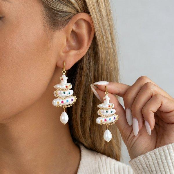 Fashion Christmas Tree Zircon Crystal Star Silver Color Earrings Stud Dangle Xmas Jewelry Women Party Gift Hot Sale 2025