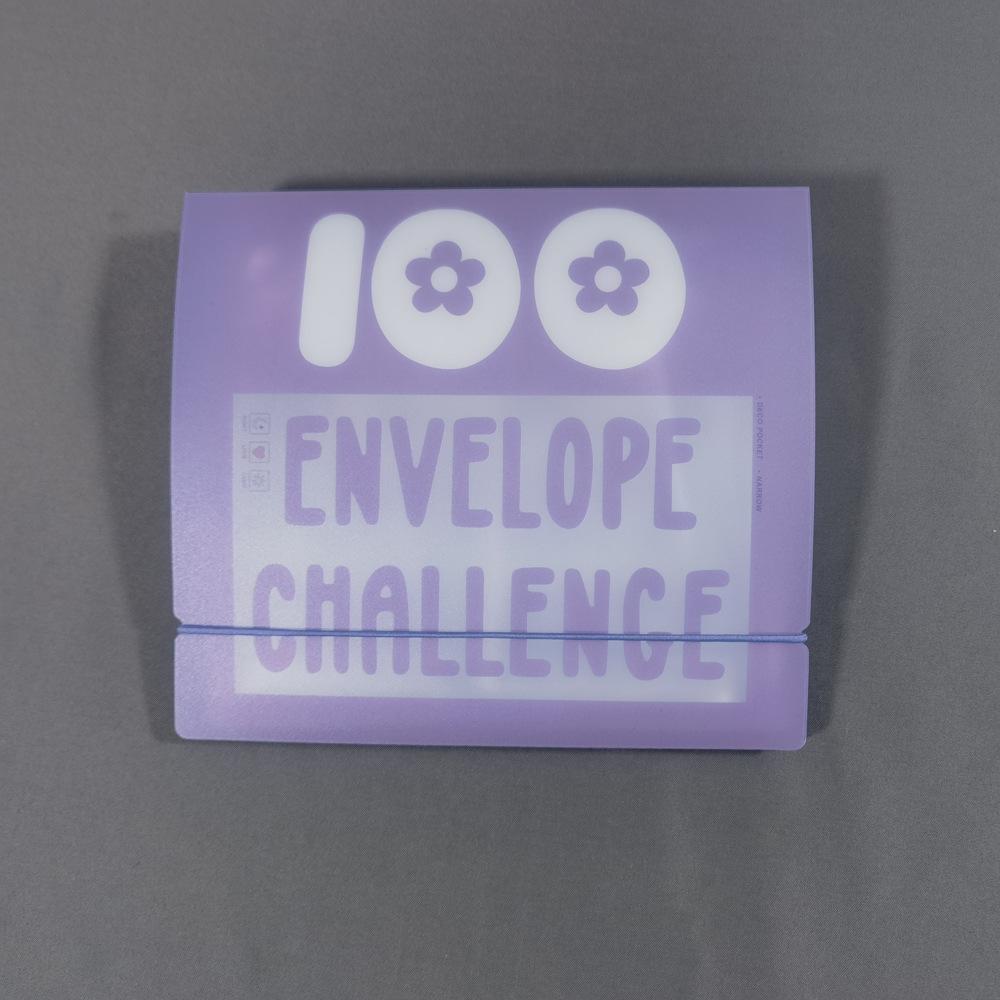 1pcs 100 Envelope Challenge Binder, Saving Challenge Box kit Cash Saving Challenge Kit, Savings Challenges Book with Cash Envelo фиолетовый