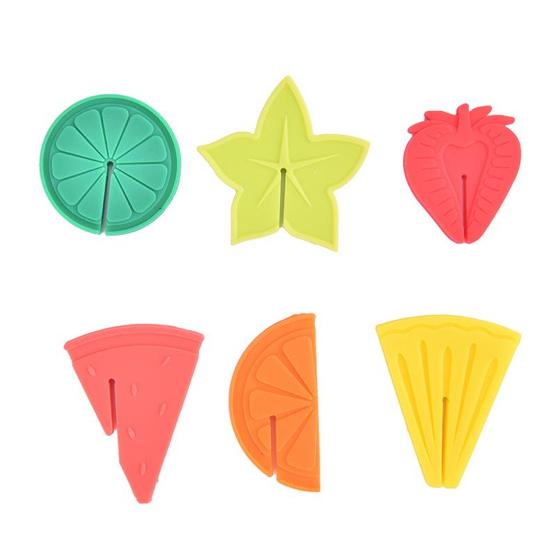6Pcs Fruit Pattern Silicone Wine Glass Premium Durable Drink Marker For Cups