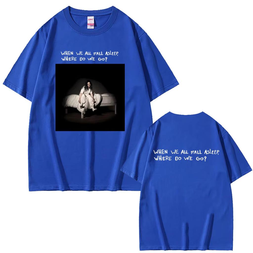 When We All Fall Asleep Where Do We Go 2026 Maglietta Uomo Donna Moda Musica Pop T-shirt a Manica Corta