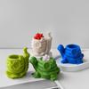 Tortoises Shaped Silicone Succulents Planter Molds Snails Shape Silicone Molds for Epoxy Resin Candle Stand , Decoration
