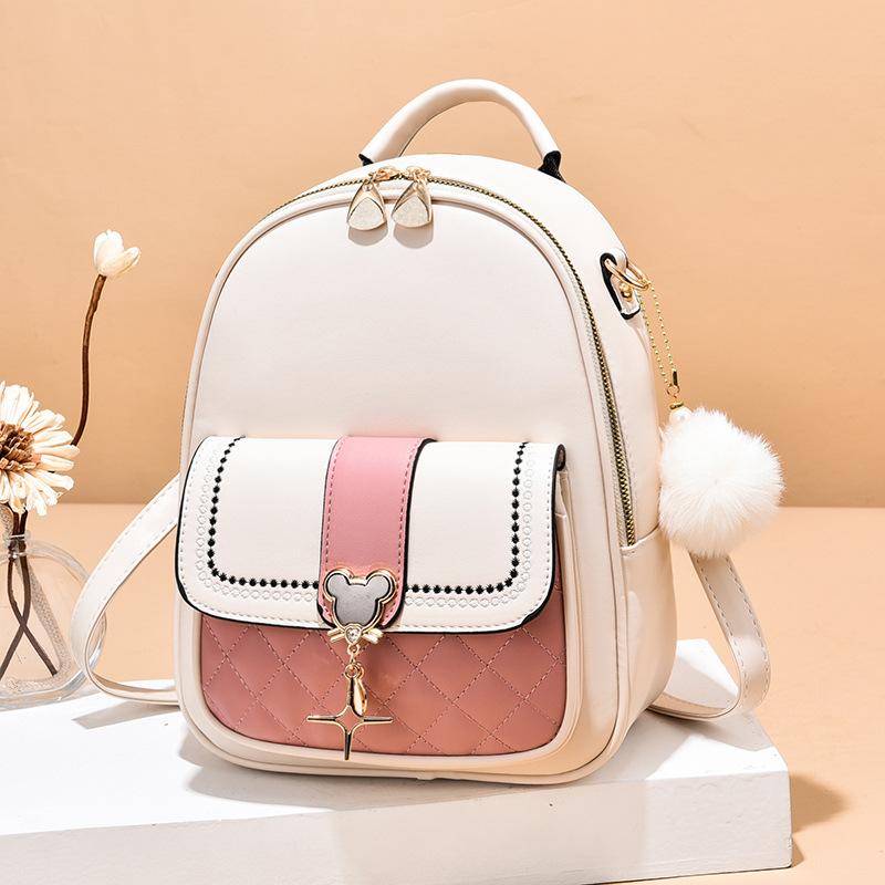 Bag Women's 2025 New Trendy Fashion One Shoulder Oblique Span Multi-purpose Soft Leather Women's Bag Large Capacity Backpack Student Bag