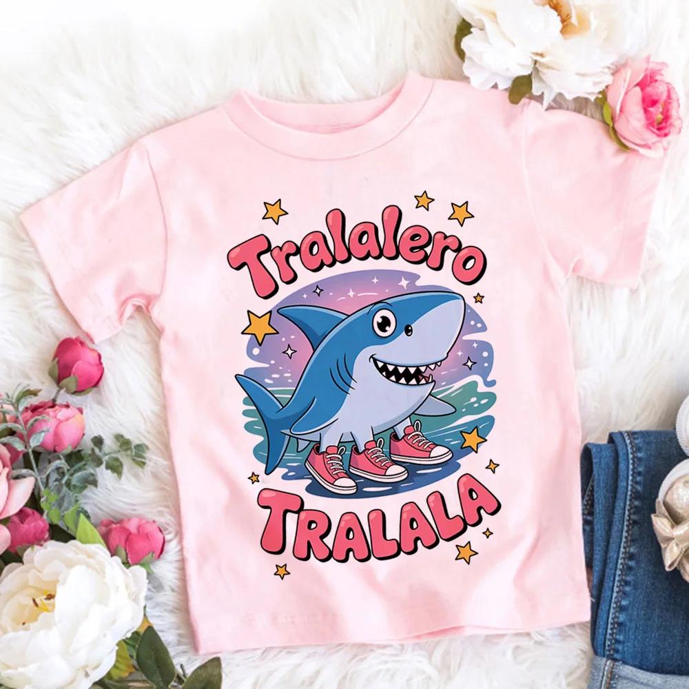 Italská Brainrot Dětské Tričko Tung Tung Tung Sahur Letní Oblečení Vtipné Meme Krátký Rukáv Tričko Kluk Dívka Roztomilé Tričko Dárek