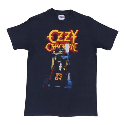 Vintage 1982 Ozzy Osbourne Speak Of The Devil Kurzarm Schwarz Shirt AHN01294 Unisex T-Shirt