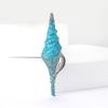 Creative Enamel Rhinestone Pointed Conch Brooch Fashionable Small Fresh Women'S Suit Cardigan Corsage Jewelry Pin