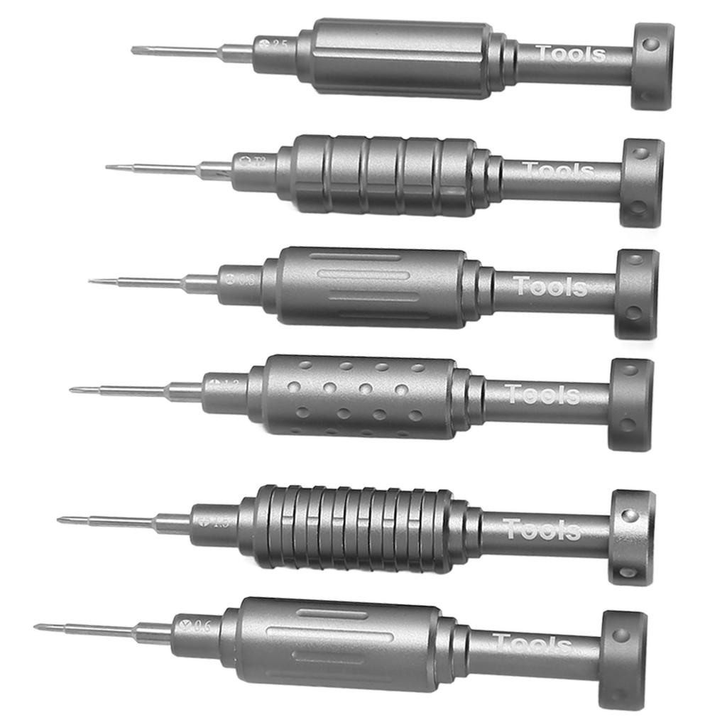 6Pcs Phone Repair Screwdriver Aluminium Alloy High Hardness Antiwear Magnetic Screwdriver Set for