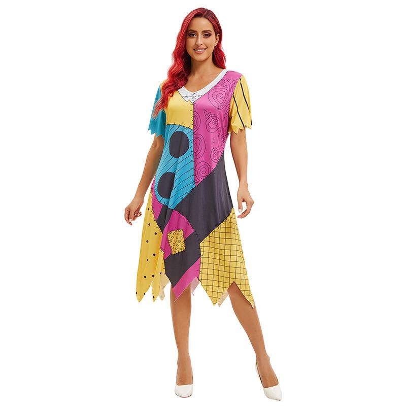 Halloween Costume Christmas Horror Night Sally Dress Stacked Cosplay