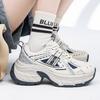 Customized Silver Platform Blue Whale Dad Shoes 25 Spring New Breathable Mesh Sneakers Heightening Casual Shoes Children