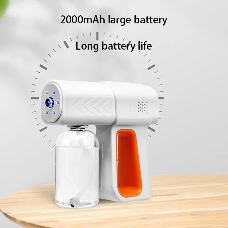 380ML K6PRO Wireless Electric Nano Sprayer Fogging Disinfection Gun Blue Light  Sprayer Household Atomization Sanitizer Machine