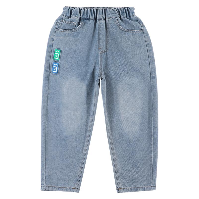 Jungenhosen Jungenbekleidung Lockere Jeans Trendige Lockere Straight Leg Hosen Frühling und Herbst
