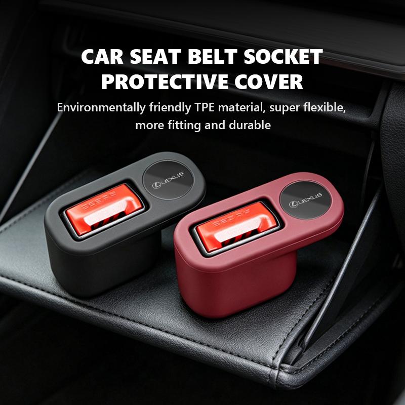 For Lexus TPE Car Seat Belt Socket Protective Cover Interior Accessories IS350 ES350 IS250 IS460 IS220h IS300 LX570 UX250h