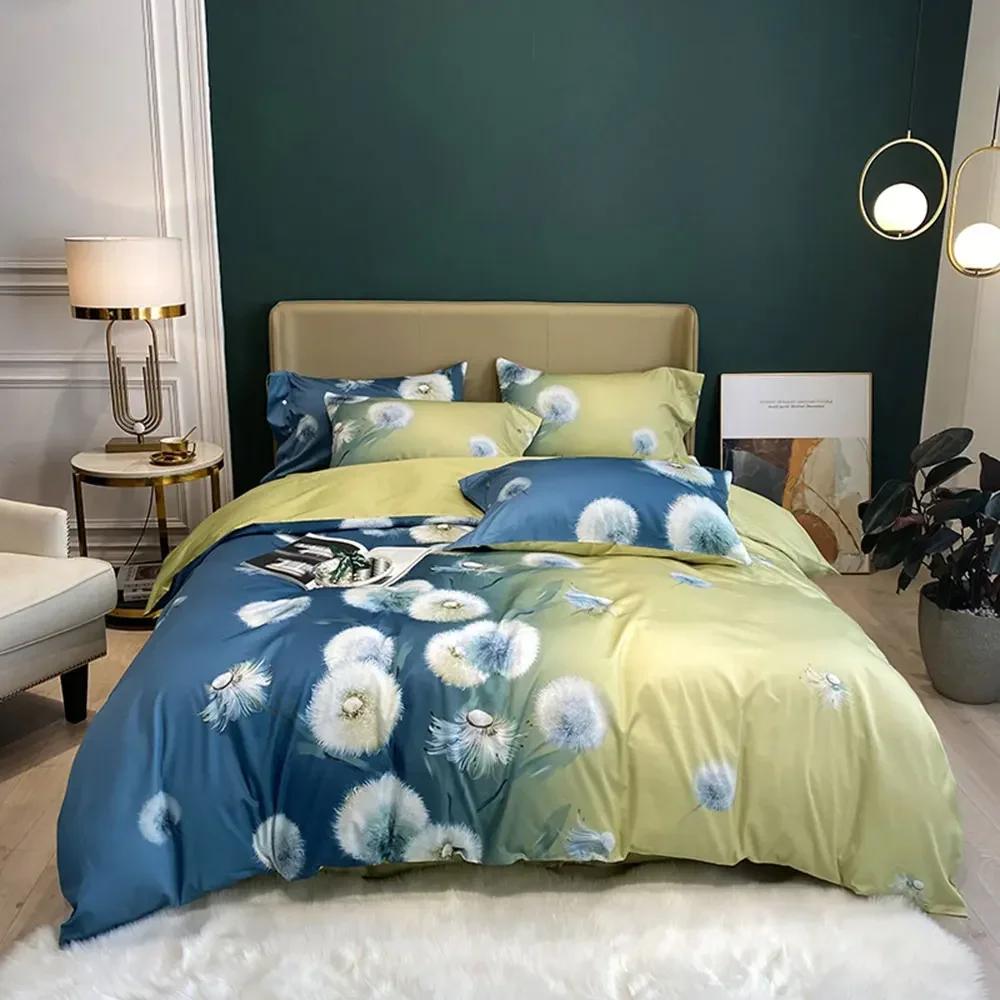 Svetanya Print Egyptian Cotton Bedding Set Bed Linen Queen King Ru Full Size Duvet Cover Set Sheet Pillowcase