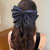 Damen Satin Schleife Haarnadel Pferdeschwanz Clip Schleife Band Federklemme Temperament Accessoires Koreanische Mode Elegant