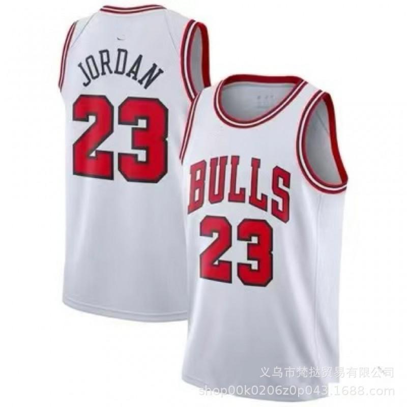 Chicago Bulls Basketball Jersey Men Women Short Sleeve V-Neck Cotton Breathable Athletic Wear Practice Game Fan