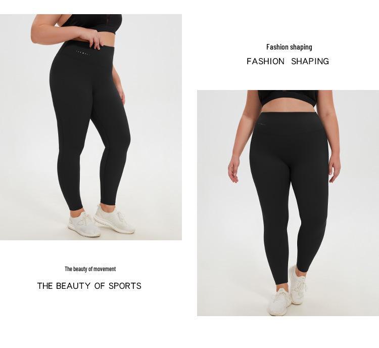Kadın Büyük Beden Avrupa/Amerikan Yoga Pantolonu - Şeftali Kalça, Fitness ve Koşu Tayt Leggings