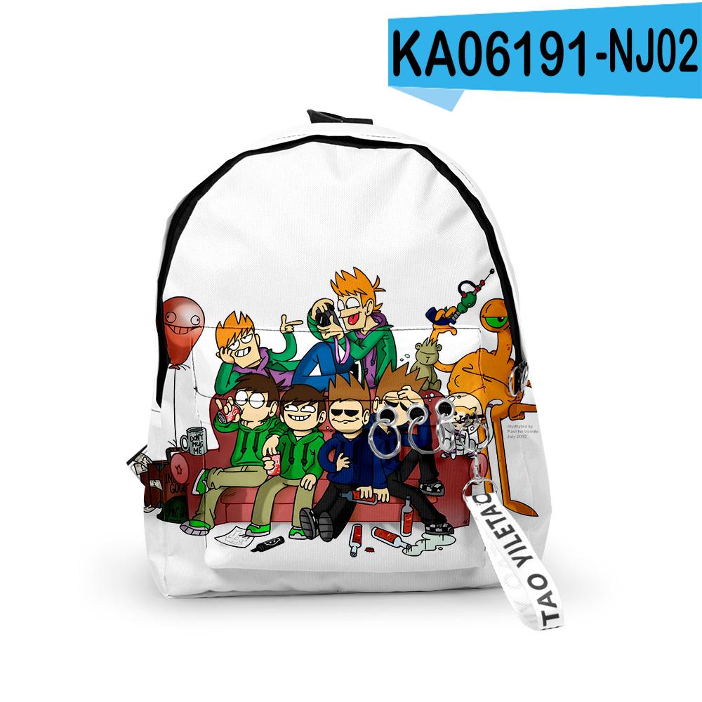 תיקי גב לבית ספר פופולריים וצעירים של Eddsworld, תיקי גב למחברות, הדפסת תלת מימד, אוקספורד עמיד למים, מחזיק מפתחות, תיקי נסיעות קטנים