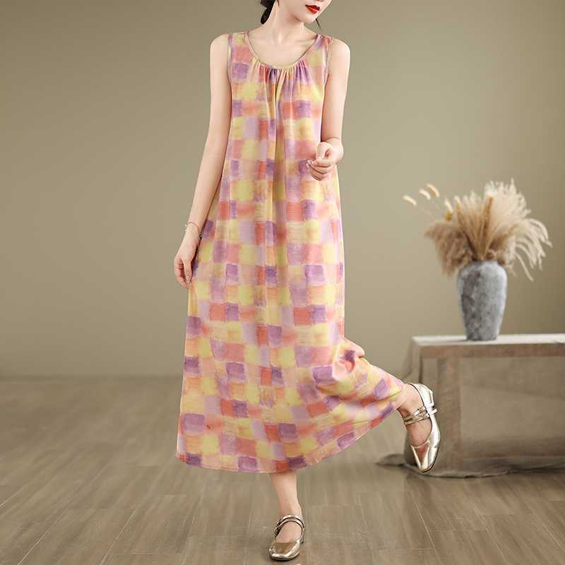 Summer Sleeveless Dress Long Dress