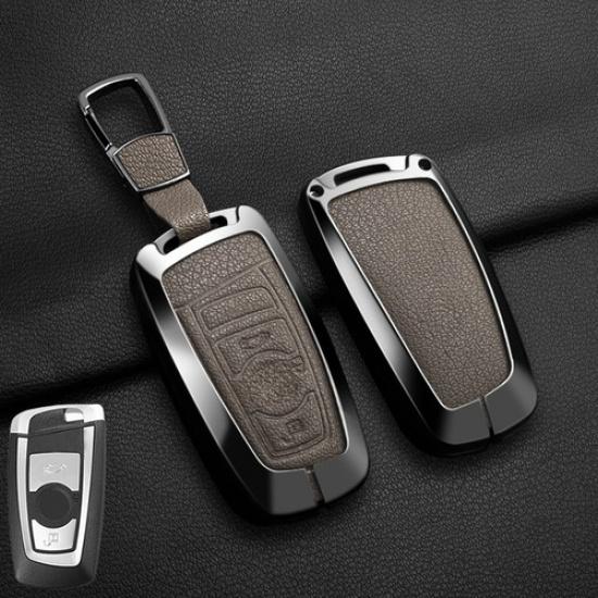 Zinc Alloy Leather Car Key Case Cover For BMW 1 2 3 4 5 6 7 F10 F30 X2 X3 X4 X5