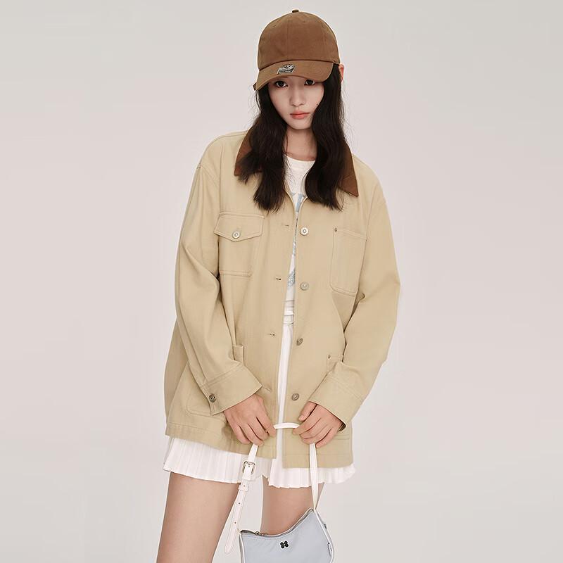 Ledian Women's Detachable Lapel Barn Style Jacket