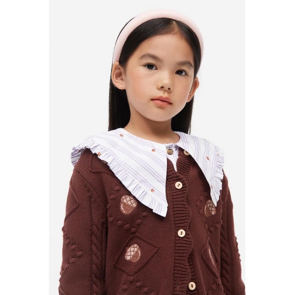 

H&M вязаный кардиган темно-коричневый/желудь