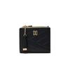 Daks Black Zip Around Wallet Gold Dd Carlisle Pattern