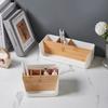 Bamboo and Wood Storage Box Removable Multi-function Large Basket Capacity Sundries Storage Box Home Organization Storage