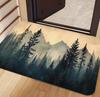1pc Cowboy Hat Boots Welcome Mat Absorbent Rug with HD Print for Bathroom Bedroom Living Room Camping Yoga Outdoor Activities