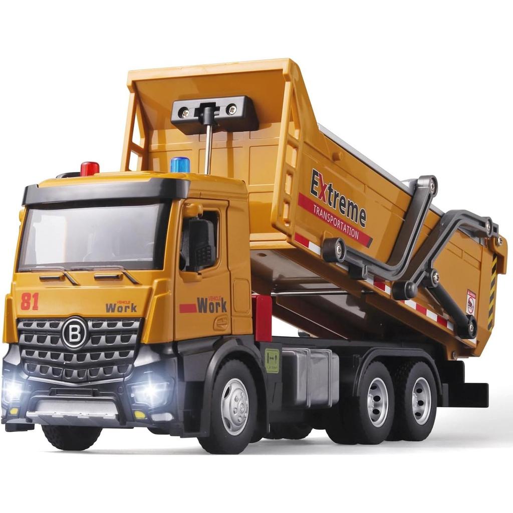 1/50 Crane Toy Metal DieCast Crane Model,Construction Truck Toys with Simulated Sounds and Lights,Suitable for Ages 3 and Up Toy Crane for Boys