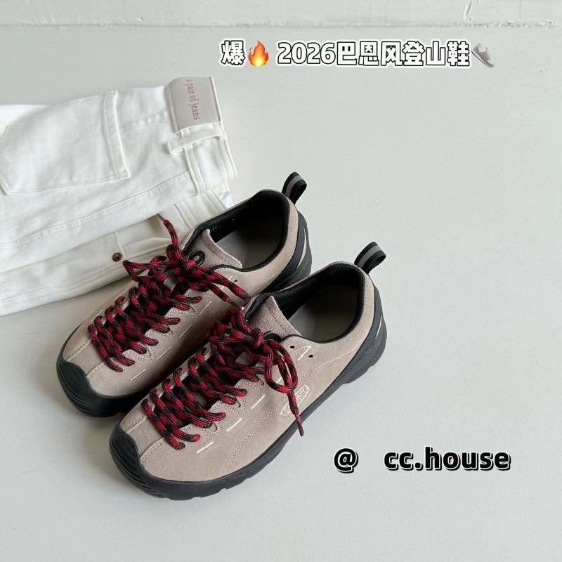 Retro Dexun shoes women s spring new outdoor hiking shoes leather running hiking shoes 35 абрикосовый