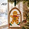 Living Room Decor Christmas Sea Glass Sun Catcher, Acrylic Hanging Ornament for DIY Craft Holiday Home Decor, Festive Window Garden Wall Decoration
