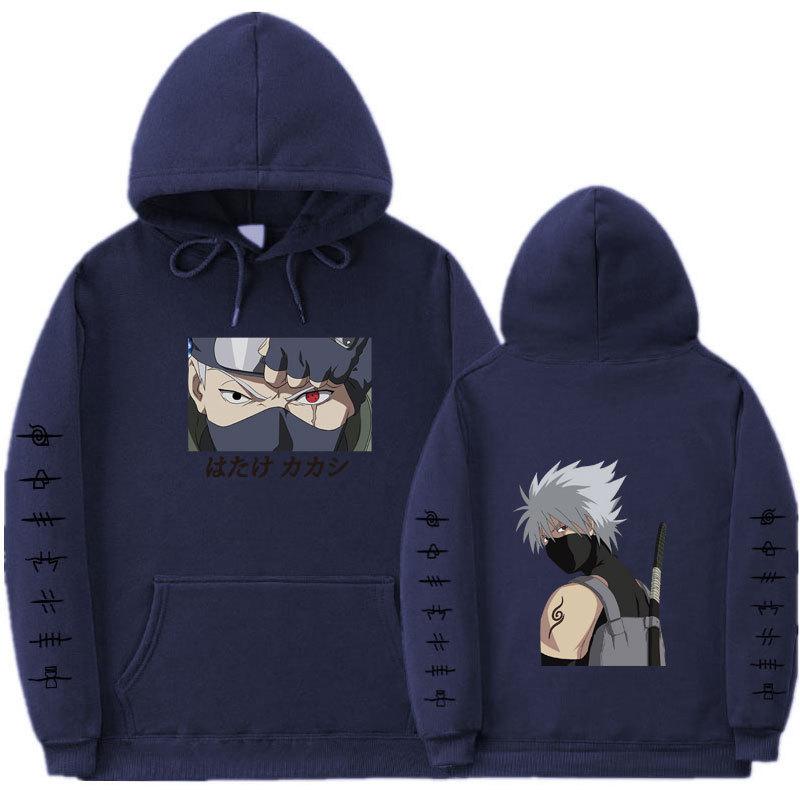 Naruto Kakashi Hatake Anbu Mikina, Přední Manga Panel Zadní Umění Postavy Ninja Runy Potisk na Rukávu Anime Pulovr