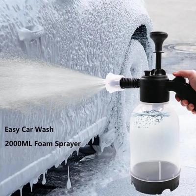 2L Car Hand Pump Foam Sprayer Dual-use Hand Pneumatic Cannon Snow Foam Car Wash Spray Bottle Cars Window Auto Cleaning Tool
