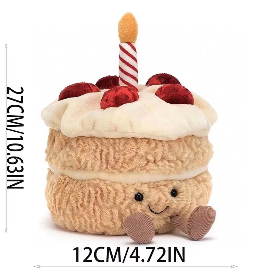 Hotsale 28cm Birthday Cake Doll Plush Doll Toy Gift Cartoon Style Children's Rag Doll Pendant Doll Happy birthday Gift