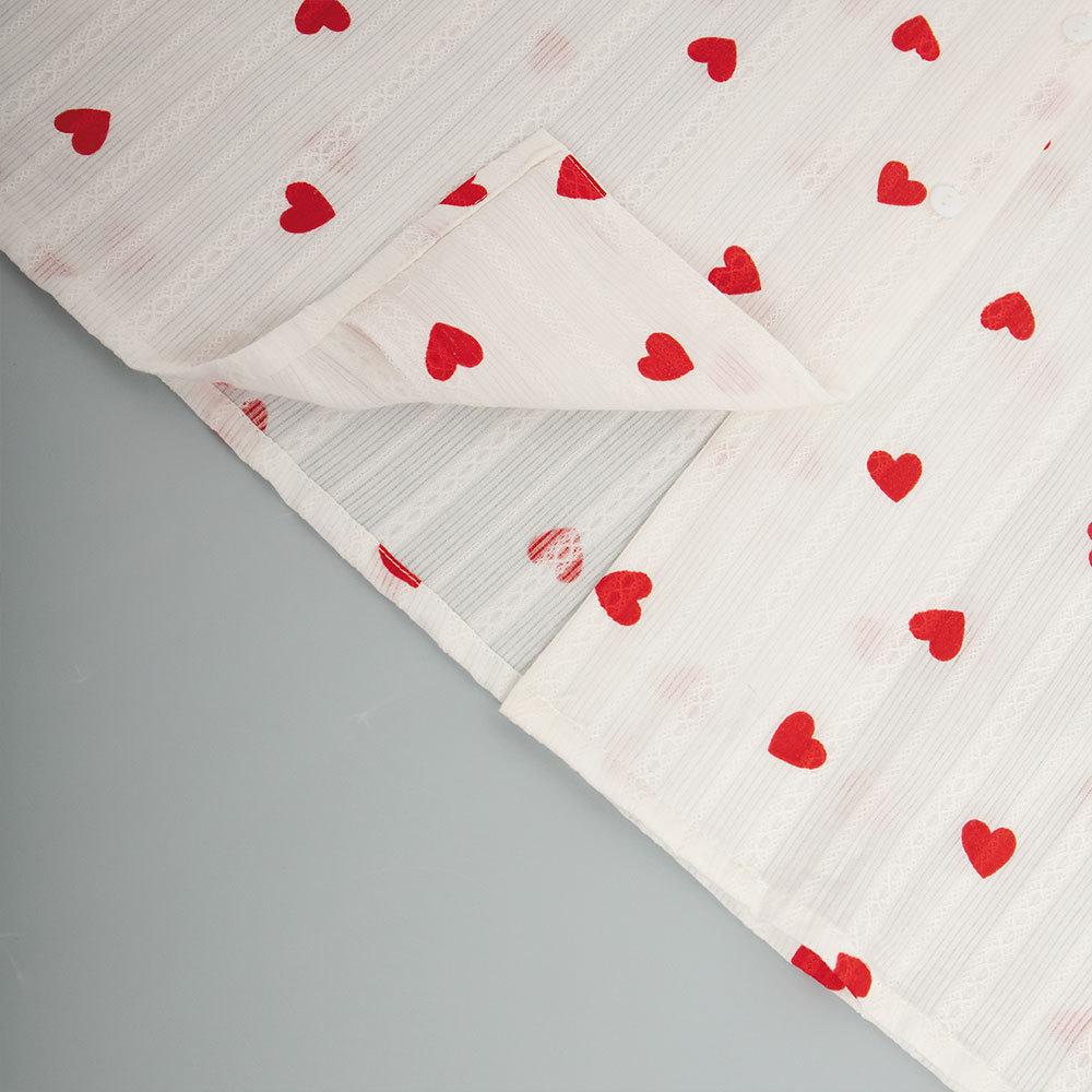 Dampyjamasdräkt Casual Mode Set Kärlekstryck Långärmad Korta Byxor Hemkläder